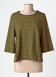 T-shirt stretch manches 3/4 jaune SURKANA femme