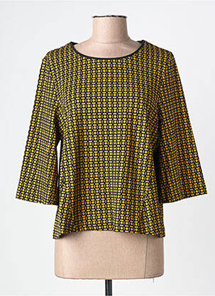T-shirt stretch manches 3/4 jaune SURKANA femme