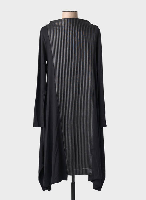 Robe mi-longue manches longues manches longues noir OZAI N KU femme