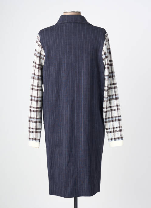 Robe mi-longue manches longues manches longues gris TRICOT CHIC femme