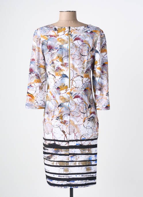 Robe mi-longue manches 3/4 manches 3/4 gris DOLCEZZA femme