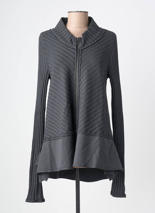 Gilet manches longues stretch gris KEDZIOREK femme