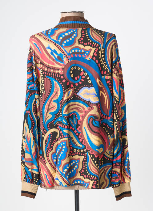 Blouse tissage popeline manches longues marron ALDO MARTIN'S femme