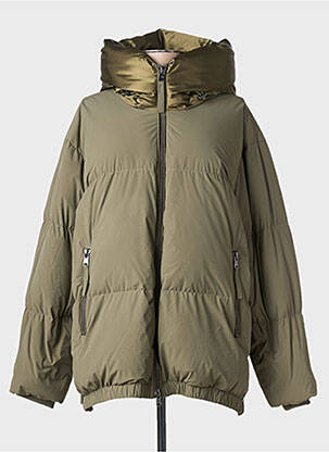 Doudoune poches a capuche vert BEAUMONT femme