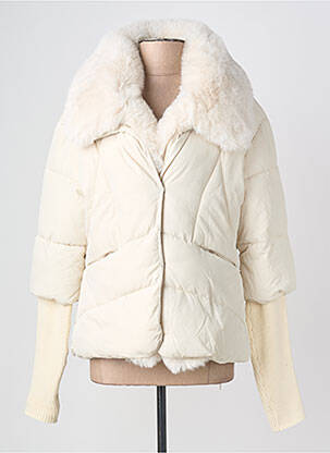 Doudoune poches sans capuche beige K-DESIGN femme
