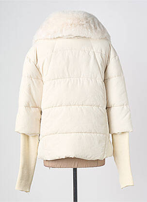 Doudoune poches sans capuche beige K-DESIGN femme