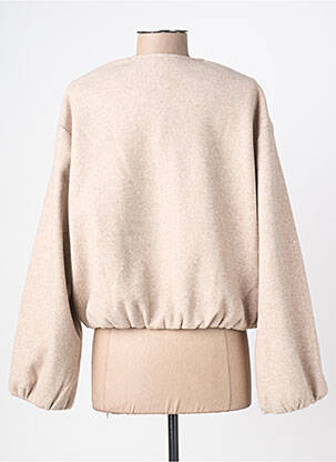 Veste casual col rond beige ZHRILL femme