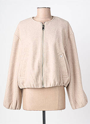 Veste casual col rond beige ZHRILL femme