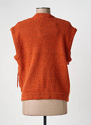 Gilet sans manche poches orange GRIZAS femme