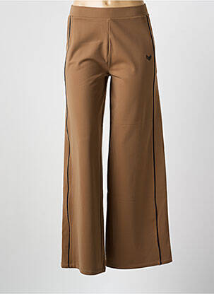 Pantalon large taille normale taille normale marron HBT femme