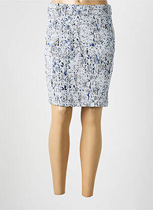 Jupe courte coupe droite bleu DOLCEZZA femme