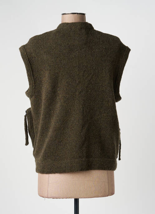 Gilet sans manche poches vert GRIZAS femme