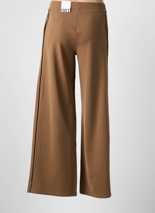 Pantalon large taille normale taille normale marron HBT femme