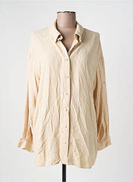 Chemisier coupe droite manches longues beige ANDY & LUCY femme
