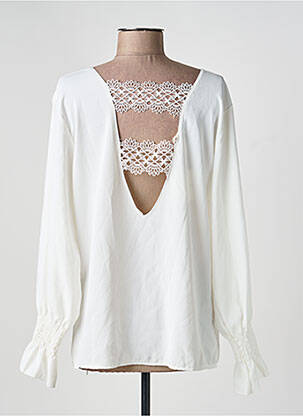Top coupe cintrée manches longues blanc ESTEE BROWN femme