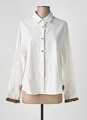 Chemisier coupe cintrée manches longues blanc MUSY MUSE femme