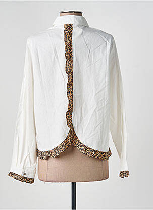 Chemisier coupe cintrée manches longues blanc MUSY MUSE femme