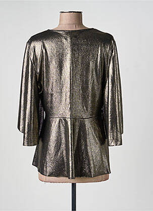 Top tissage crêpe manches longues or ESPERANCE femme