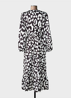 Robe mi-longue coupe fluide manches longues noir ESTEE BROWN femme