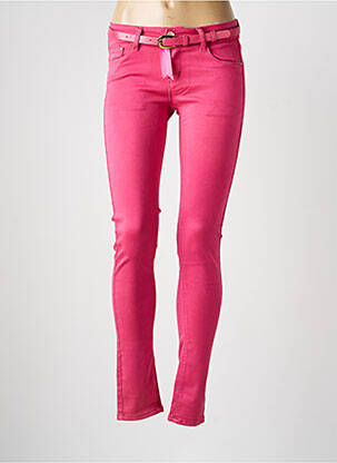 Jeans skinny tissage brut taille normale rose R.DISPLAY femme