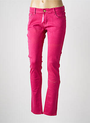 Jeans skinny tissage brut taille normale rose R.DISPLAY femme