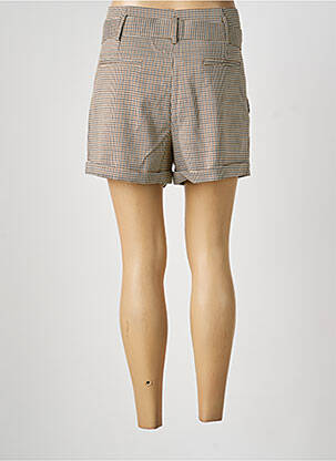 Short fermeture zippée sous rabat boutonné taille normale beige NATHAEL femme