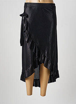 Jupe mi-longue stretch noir ESPERANCE femme