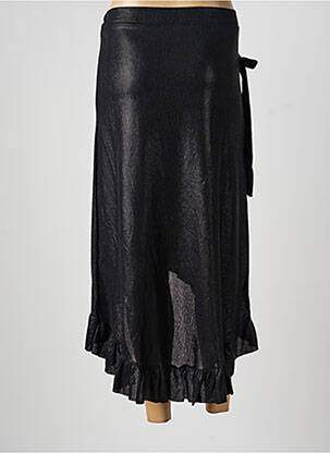 Jupe mi-longue stretch noir ESPERANCE femme