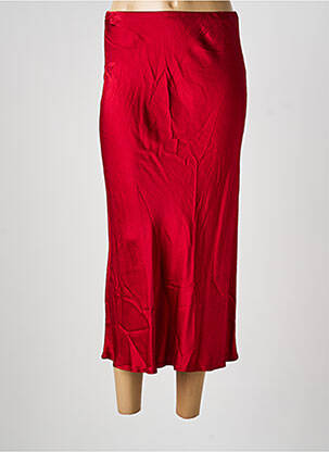 Jupe mi-longue taille normale rouge NEW COLLECTION femme