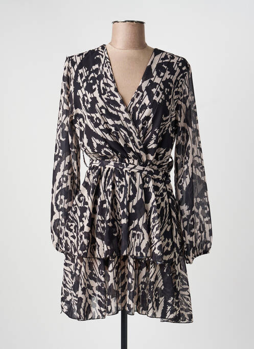 Robe courte manches longues manches longues noir MADE IN ITALY femme