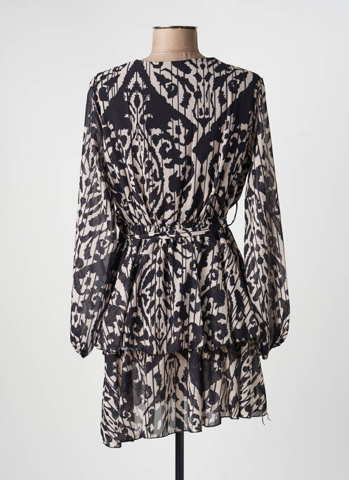 Robe courte manches longues manches longues noir MADE IN ITALY femme