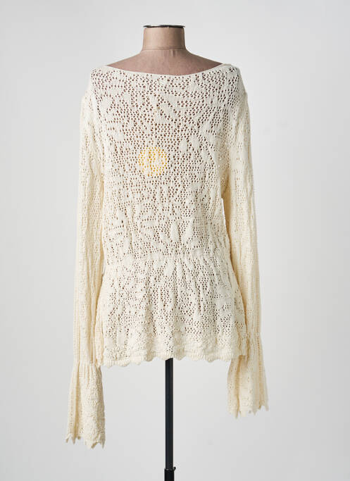 Gilet manches longues stretch beige MILLENIUM femme