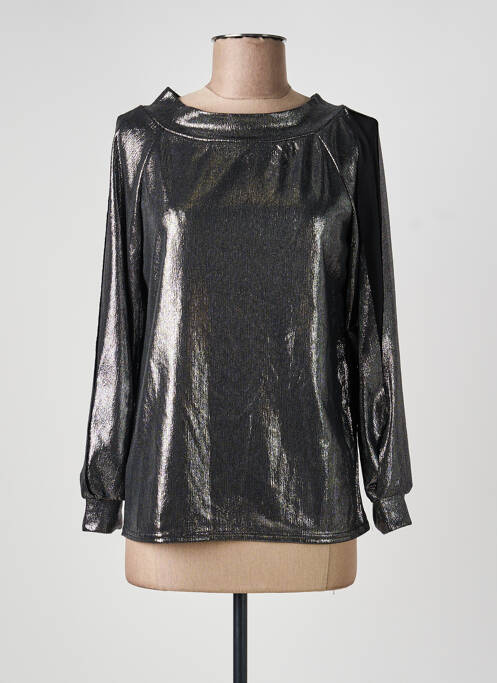 Top stretch manches longues argent ESPERANCE femme