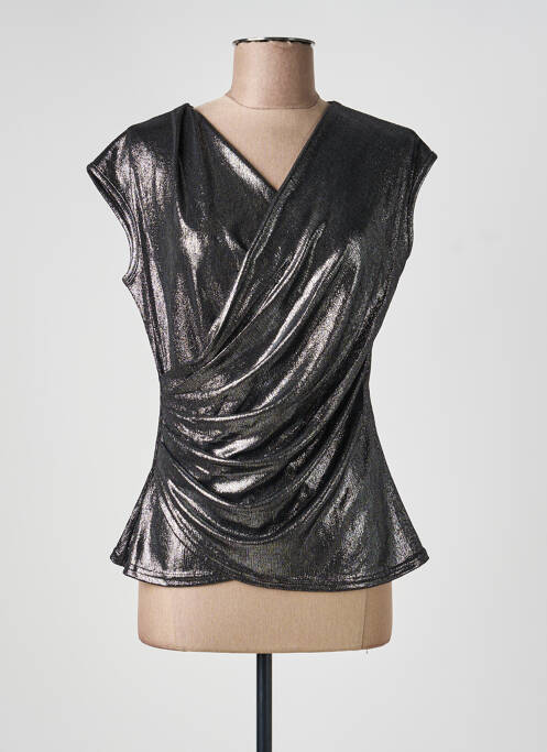 Top stretch manches courtes argent ESPERANCE femme
