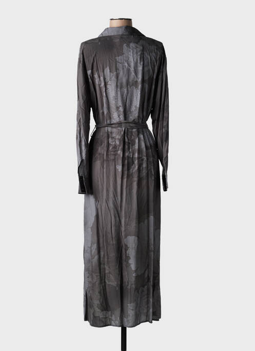 Robe longue manches longues manches longues gris LAST QUEEN femme