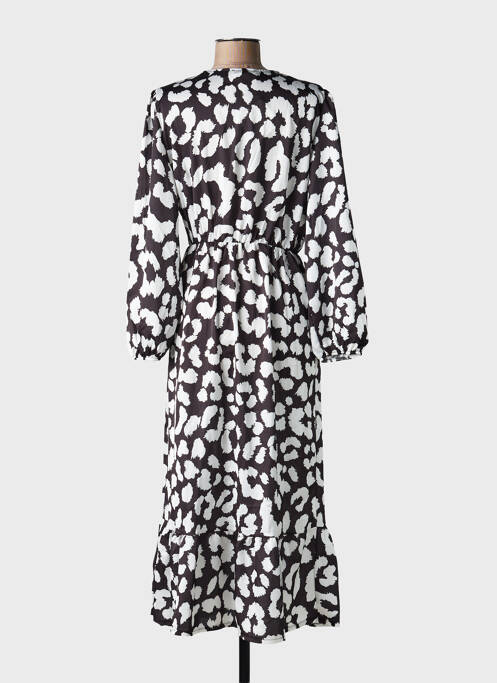 Robe mi-longue coupe fluide manches longues noir ESTEE BROWN femme