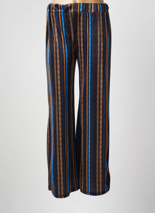 Pantalon droit stretch taille normale noir MIYA femme