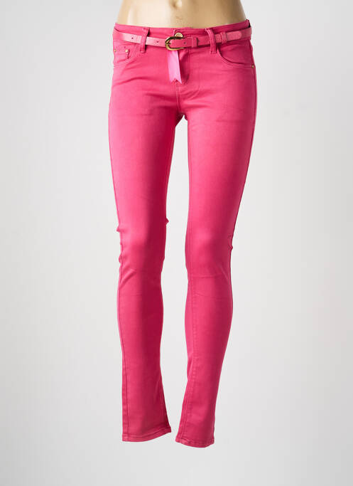 Jeans skinny tissage brut taille normale rose R.DISPLAY femme