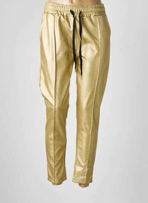 Pantalon slim taille élastique taille normale or SAISON DU VENT femme