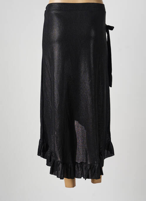 Jupe mi-longue stretch noir ESPERANCE femme