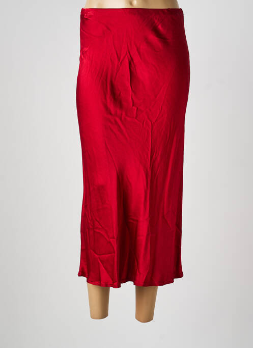 Jupe mi-longue taille normale rouge NEW COLLECTION femme