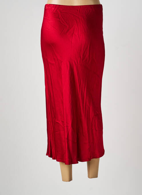 Jupe mi-longue taille normale rouge NEW COLLECTION femme