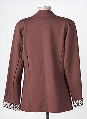 Blazer coupe cintrée marron JOLIFLY femme