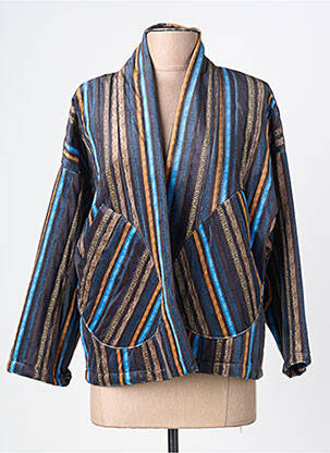 Veste casual coupe droite bleu MIYA femme