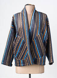 Veste casual coupe droite bleu MIYA femme