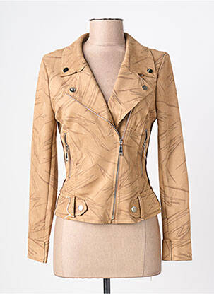 Veste casual col tailleur beige H F WOMAN COLLECTION femme