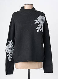 Pull manches longues manches longues noir LUZABELLE femme