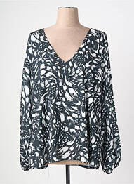 Blouse imprimé fantaisie manches longues noir ELVIRA femme