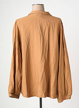 Blouse manches longues manches longues marron ELVIRA femme