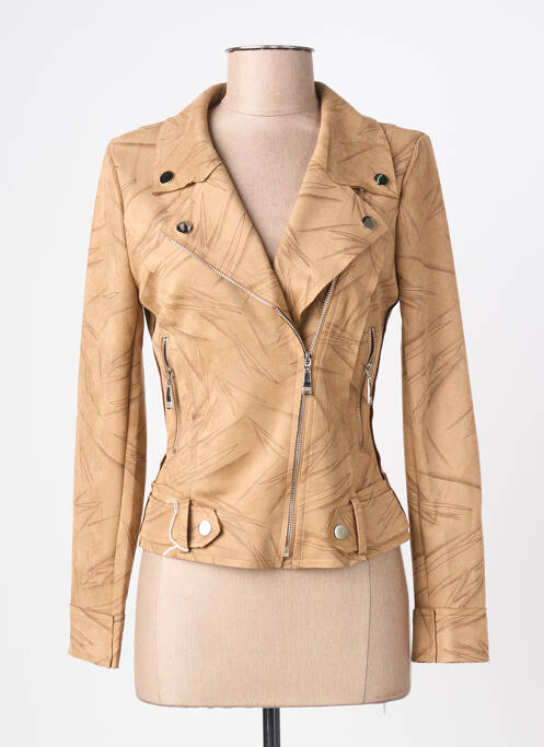 Veste casual col tailleur beige H F WOMAN COLLECTION femme